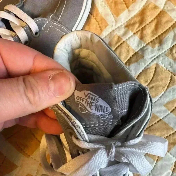 Vans Sk8-Hi Men’s Size 8.5 Gray Old Skool Sneakers High Top  Skate Shoes - Picture 6 of 7